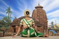 Beautiful indian girl dancer of Indian classical dance Odissi traditionally dressed in sari.incredable india