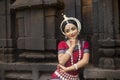 Portrait of beautiful Indian classical dancer with traditional costume Royalty Free Stock Photo