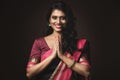 Beautiful Indian woman wearing traditional sari dress Royalty Free Stock Photo