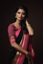 Beautiful Indian woman wearing traditional sari dress Royalty Free Stock Photo