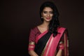 Beautiful Indian woman wearing traditional sari dress Royalty Free Stock Photo