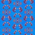 beautiful indonesian batik papua bird seamless pattern ts048