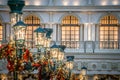 beautiful indoor christmas decorations around venetian palazzo f