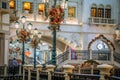 beautiful indoor christmas decorations around venetian palazzo f