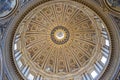 The beautiful inside of the dome of St. Peter`s Basilica in Vatican City, Rome Royalty Free Stock Photo
