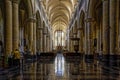 Beautiful inside shot of the Old Cathedral or Basilica of Our Lady in Tongeren, Belgium