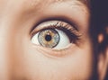 A beautiful insightful look eye. Close up shot. Royalty Free Stock Photo