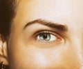 A beautiful insightful look girl`s eye. Close up shot. Royalty Free Stock Photo