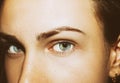 A beautiful insightful look girl`s eye. Close up shot. Royalty Free Stock Photo