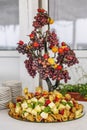 Beautiful installation of fruit, catering, snack