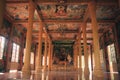 Beautiful interior and altar of a traditional Khmer Buddhist Temple