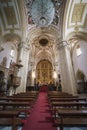 Beautiful interior and architectural decoration of the interior of the cathedral of Baeza. Andalucia Royalty Free Stock Photo