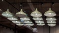 Beautiful interior decorative lighting design in restorant Royalty Free Stock Photo