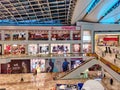 The beautiful interior Dubai festival city mall, an iconic modern shopping mall in the United Arab Emirates | Tourist attractions Royalty Free Stock Photo