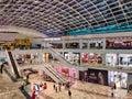 The beautiful interior Dubai festival city mall, an iconic modern shopping mall in the United Arab Emirates | Tourist attractions Royalty Free Stock Photo