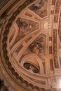 Beautiful interior of italian catholic church antique architecture Royalty Free Stock Photo