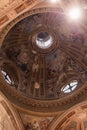 Beautiful interior of italian catholic church antique architecture Royalty Free Stock Photo