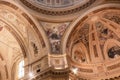 Beautiful interior of italian catholic church antique architecture Royalty Free Stock Photo