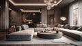 Beautiful interior of a luxury mansion - Generative AI