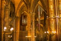 Beautiful Interior of Matthias Church in Buda`s Castle District. The church was the venue of several coronations Royalty Free Stock Photo