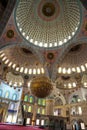 Beautiful interior of the mosque. Kocatepe Mosque. Ankara, Turkey Royalty Free Stock Photo