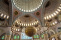 Beautiful interior of the mosque. Kocatepe Mosque. Ankara, Turkey Royalty Free Stock Photo