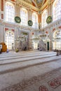 The beautiful interior of the Ortakoy Mosque in Istanbul Royalty Free Stock Photo