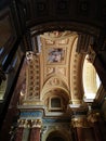 Beautiful interior Saint Stephen Catholic Cathedral. Budapest, Hungary. Artistic look in colours. Royalty Free Stock Photo