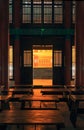 Inside Minglun Hall of Confucian Temple in Liuzhou, Guangxi, China, Asia