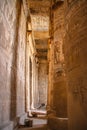 Beautiful interior of the Temple of Dendera or the Temple of Hathor. Egypt, Dendera, Ancient Egyptian temple near the