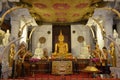 Beautiful interior of the Temple of the Sacred Tooth Relic in Sri Lanka Royalty Free Stock Photo