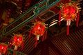 Interior Tua Pek Kong Chinese Temple. Bintulu city, Borneo, Sarawak, Malaysia Royalty Free Stock Photo