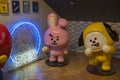 Beautiful interior view of BT21 store cute toys. New York. Royalty Free Stock Photo