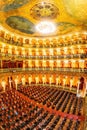 Beautiful interior view of famous Amazon theater in Manaus Brazil