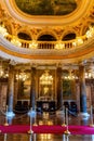 Beautiful interior view of famous Amazon theater in Manaus Brazil