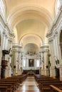 Beautiful interiors of catholic church Chiesa di San Francesco in Faenza.