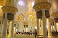 BEAUTIFUL INTERNAL VIEW of the largest mosque of UAE, SHEIK ZAYED GRAND MOSQUE located in ABU-DHABI