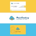 Beautiful Internet Logo and business card. vertical Design Vector