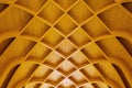 Beautiful interplay of lines in the wooden ceiling of a car museum in Wassenaar, the Netherlands