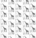 Beautiful intersting black and white pattern with a giraffe on a white background Royalty Free Stock Photo