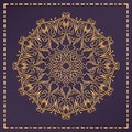 Beautiful intricate golden mandala pattern