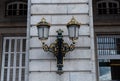 Beautiful intricate street lantern in Madrid