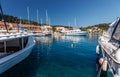 Beautiful Ioniat sea Seaccape. Wonderful summer day, Fiskardo village and harbor. Kefalonia island, Greece, Europe.