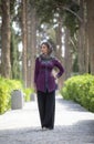 Beautiful iranian woman in Fin gardens Royalty Free Stock Photo