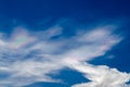 Beautiful iridescent cloud Irisation or rainbow cloud Royalty Free Stock Photo