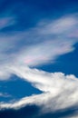 Beautiful iridescent cloud Irisation or rainbow cloud Royalty Free Stock Photo