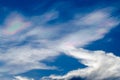 Beautiful iridescent cloud Irisation or rainbow cloud Royalty Free Stock Photo
