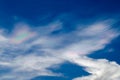 Beautiful iridescent cloud Irisation or rainbow cloud Royalty Free Stock Photo