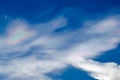 Beautiful iridescent cloud Irisation or rainbow cloud Royalty Free Stock Photo