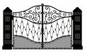 Beautiful iron ornament gates illustration eps 10